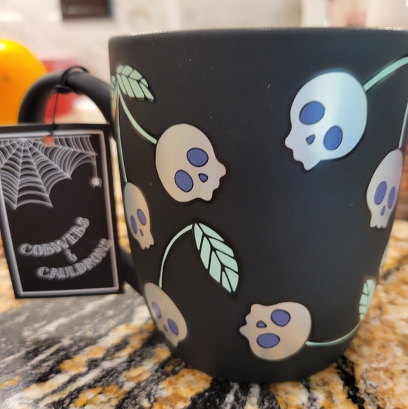 cobwebs & cauldrons Other - Cobwebs and Cauldrons Skull Cherry Soft Touch Halloween Mug